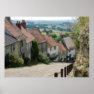 Gold Hill, Shaftesbury, Dorset, England Poster