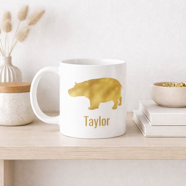 Gold Hippo Name  Coffee Mug (Creator Uploaded)