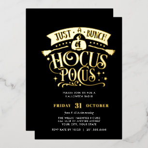 GOLD HOCUS POCUS Halloween Bash Party Foil