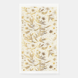 Gold Holiday Christmas Cloth Napkins
