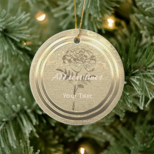 Gold Holiday Season Vibe Ceramic Tree Decoration