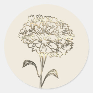 Gold Holiday Season Vibe Classic Round Sticker