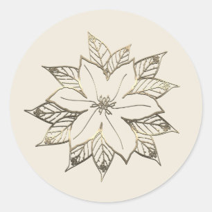 Gold Holiday Season Vibe Classic Round Sticker