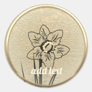 Gold Holiday Season Vibe Classic Round Sticker
