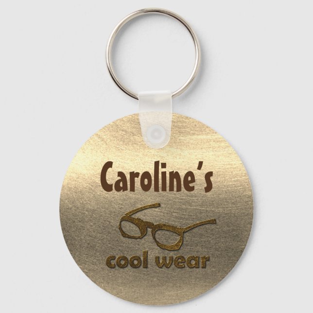 Gold Holiday Season Vibe Key Ring (Front)
