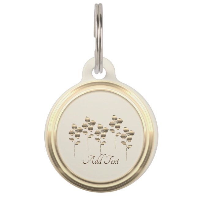 Gold Holiday Season Vibe Pet Tag (Front)
