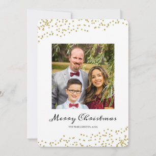 Gold Holiday Sparkle Confetti Photo Collage Xmas