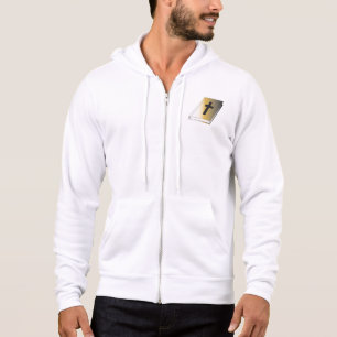 Gold Holy Bible with Black Cross Religious Hoodie