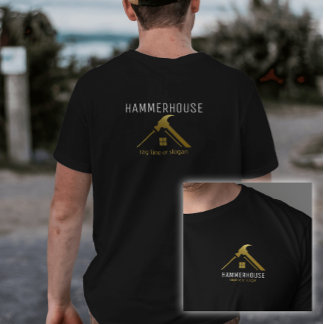 Gold Home Builders Construction Staff Black T-Shirt