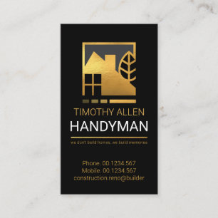 Gold Home Landscape Renovation Services Business Card