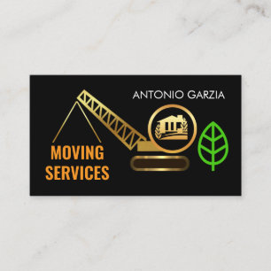 Gold Home Moving Crane Business Card