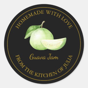 Gold Homemade Guava Jam Label   Black