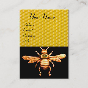 GOLD HONEY BEE / BEEKEEPER APIARIST BEEKEEPING BUSINESS CARD
