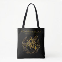 Gold Honey Bee Biology Aesthetic STEM Tote Bag