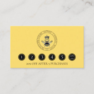 Gold Honey Bee Products Yellow Gold Loyalty Card