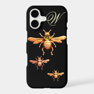 GOLD HONEY BEES MONOGRAM