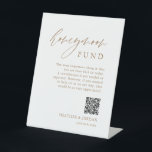 Gold Honeymoon Fund QR Wishing Well Sign<br><div class="desc">Say "I do" to a modern wedding! Planning a wedding? You'll need modern calligraphy wedding day signs, wedding table decorations, and minimalist Calligraphy WeddingRustic Honeymoon Fund QR Wishing Well Sign. We offer modern calligraphy styles for all your needs. Order on Zazzle and I'll help you create your personalised design on...</div>