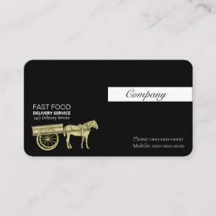 Gold Horse Carriage Business Card