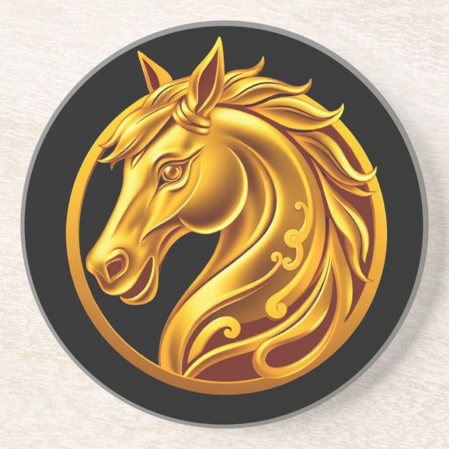 Gold Horse Coaster (Front)