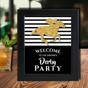 Gold Horse Derby Welcome Poster