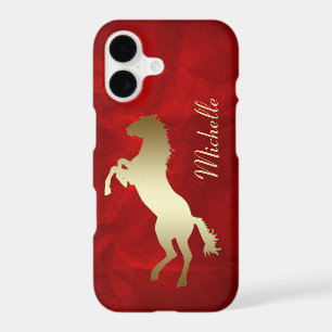 Gold Horse Red Personalised
