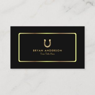 Gold Horseshoe Business Card