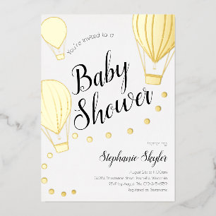 Gold Hot Air Balloon Baby Shower