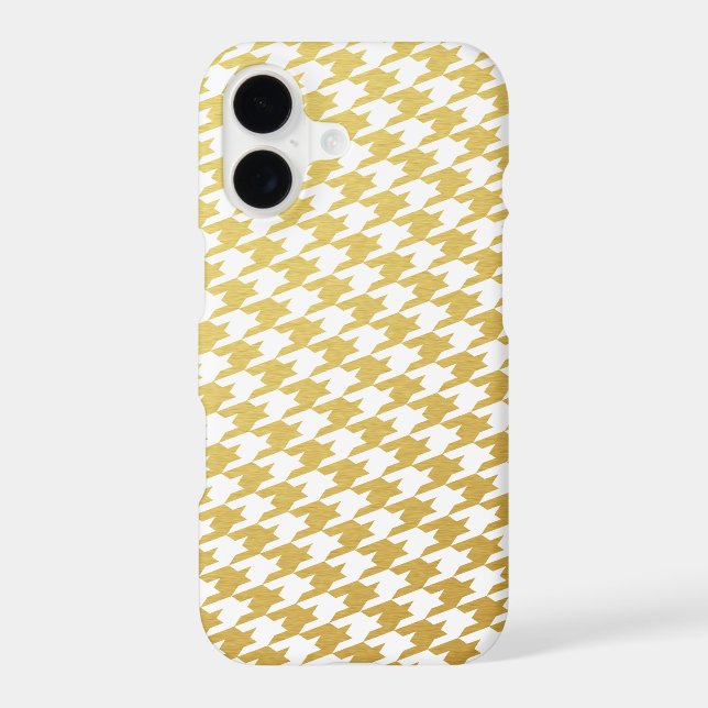 Gold Houndstooth Pattern iPhone 7 Case (Back)