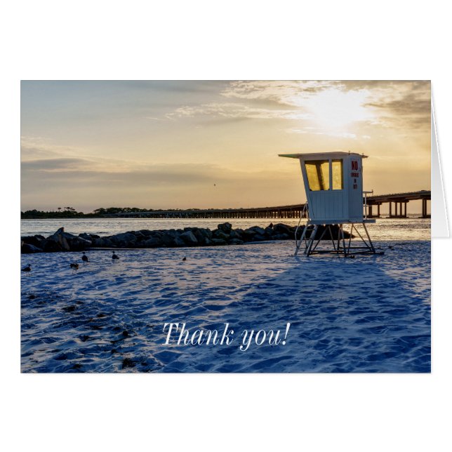 Gold Hour Destin East Pass Thank You Card (Front Horizontal)