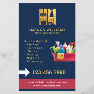Gold House Cleaning Services  Flyer