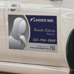 Gold House Logo Real Estate Realtor Navy Photo Car Magnet<br><div class="desc">Gold House Logo Real Estate Realtor Navy Photo Car Magnet.</div>