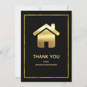 Gold House Symbol Real Estate Design Thank You