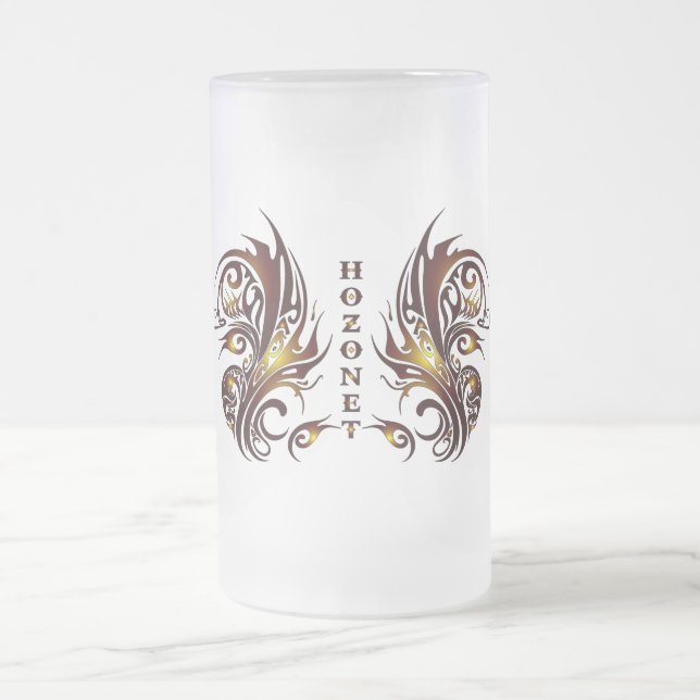 Gold-Hozonet Beer Glass Frosted Glass Beer Mug (Center)