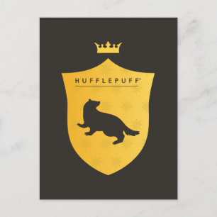 Gold HUFFLEPUFF™ Crowned Crest Invitation Postcard