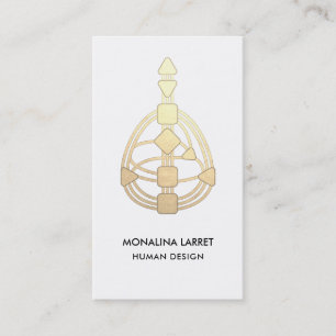 Gold Human Design Body Graph Business Card