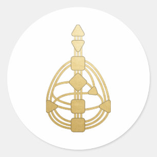 Gold Human Design Body Graph  Classic Round Sticker