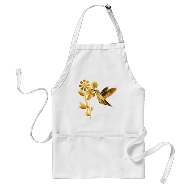 Gold Hummingbird Apron (Front)