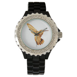 Gold hummingbird women's watch