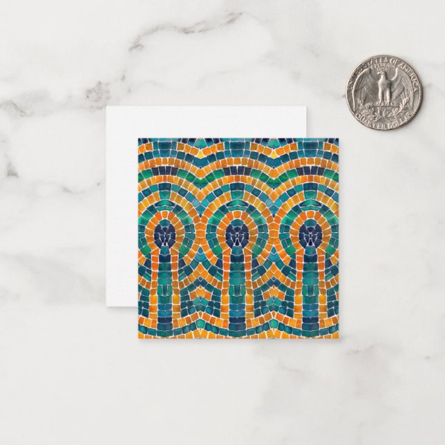 GOLD ICONS MOSAIC 2.5" Square Flat Card (Front/Back In Situ)
