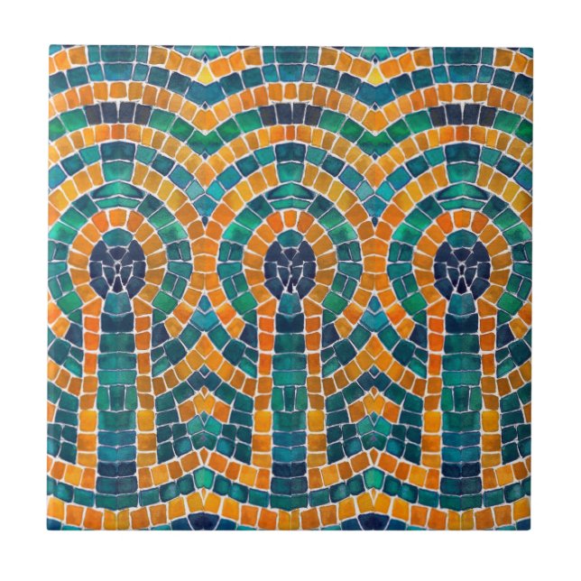 GOLD ICONS MOSAIC 4.25x4.25 Ceramic Tile (Front)
