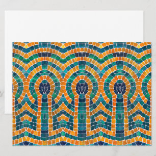 GOLD ICONS MOSAIC 6.5x8.75 Flat Card