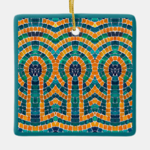 GOLD ICONS MOSAIC Ceramic Square Ornament