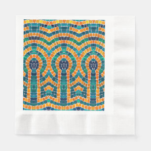 GOLD ICONS MOSAIC Coined Luncheon Paper Napkins