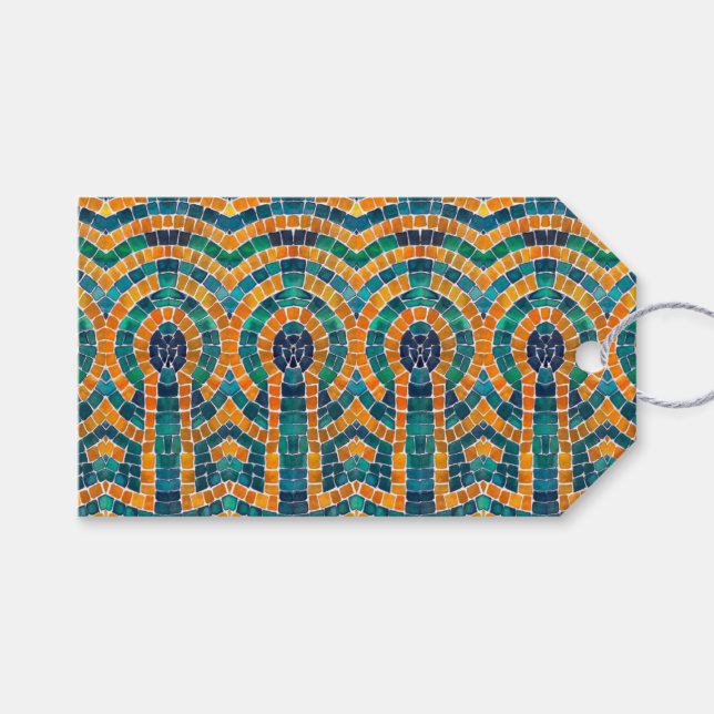 GOLD ICONS MOSAIC Gift Tags (Front (Horizontal))