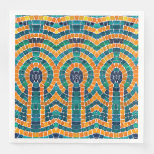 GOLD ICONS MOSAIC Standard Dinner Paper Napkins
