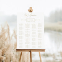 Gold Idyllic Stylish Alphabetical Seating Chart