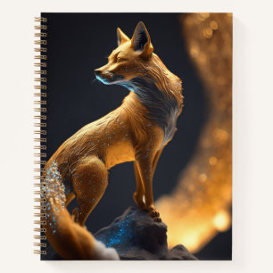 Gold Illuminated Fox Notebook