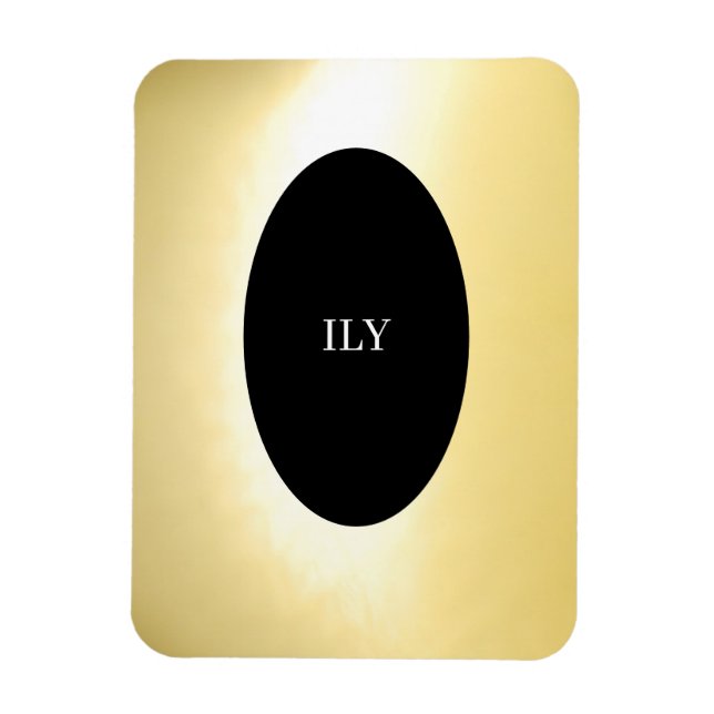 Gold ILY Flexible Photo Magnet (Vertical)