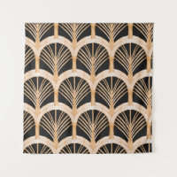 Gold imitation: watercolor art deco.