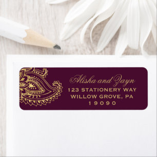 Gold Indian Paisley Wedding